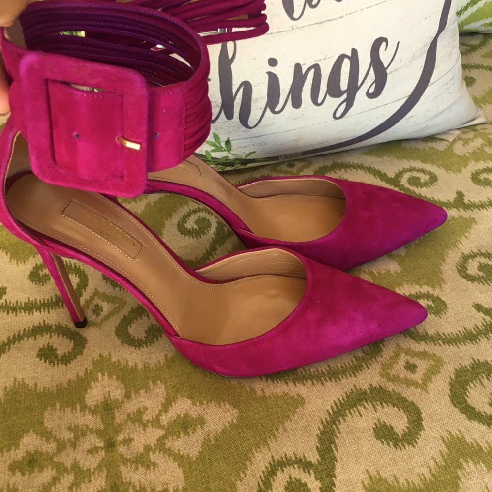 AQUAZZURA Casablanca Ankle Cuff Pumps